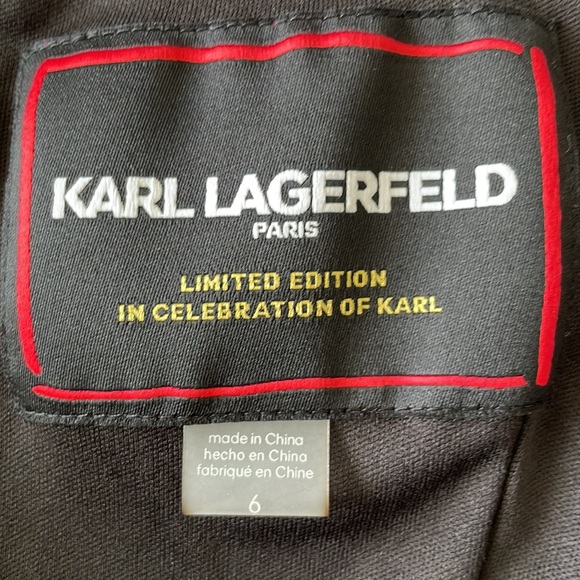 KARL LAGERFELD LIMITED EDITION BLACK MAN MINI DRESS - Picture 2 of 12
